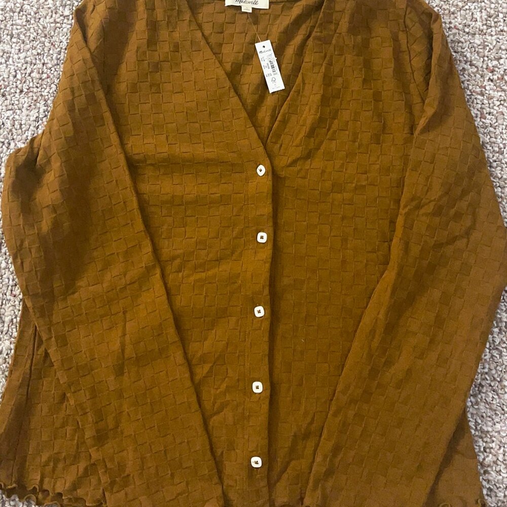 Madewell Brown Cardigan Sweater NWT - Picture 3 of 4